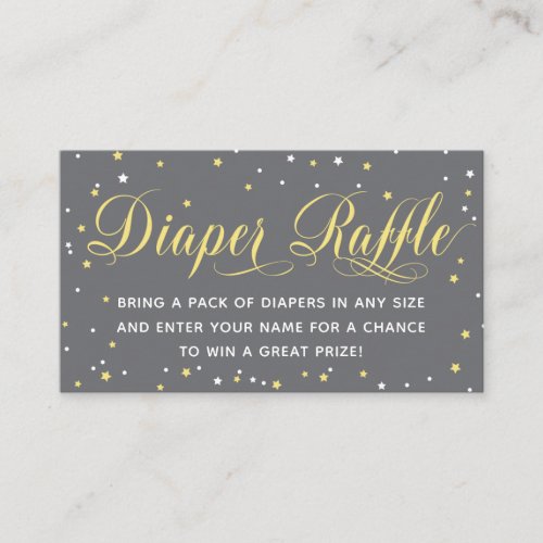 Diaper Raffle Ticket Twinkle Little Star Enclosure Card