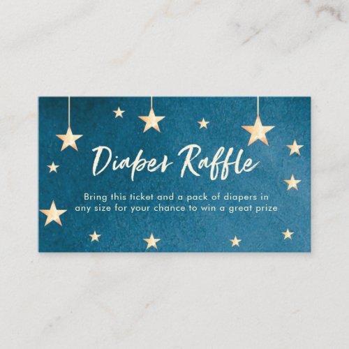Diaper Raffle ticket  Twinkle little star Enclosure Card