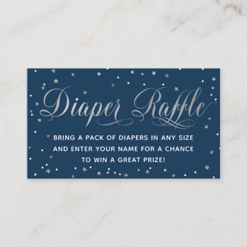 Diaper Raffle Ticket Twinkle Little Star Enclosure Card
