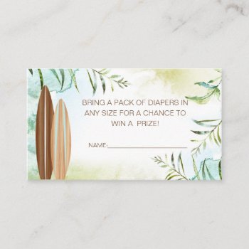Diaper Raffle Ticket With Surfboards by Pixabelle at Zazzle