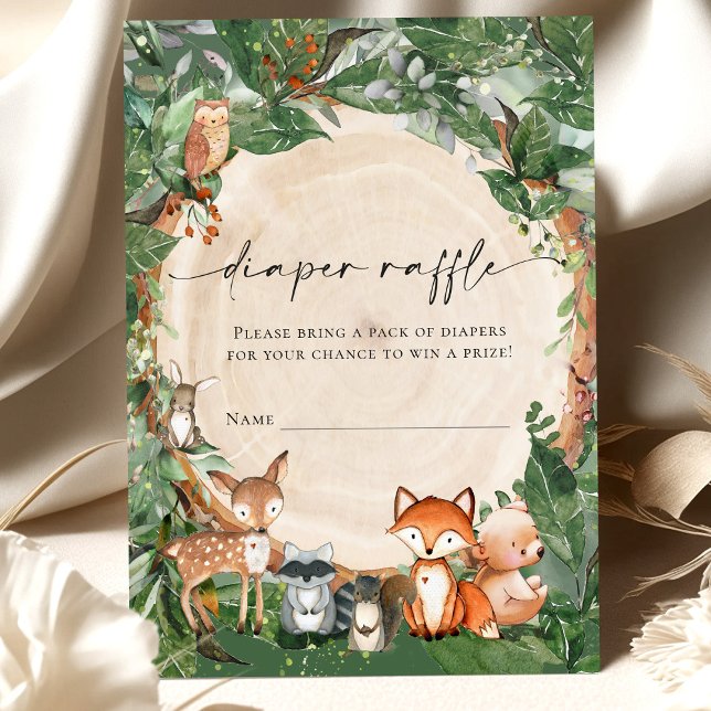 Diaper Raffle Ticket Woodland (Creator Uploaded)