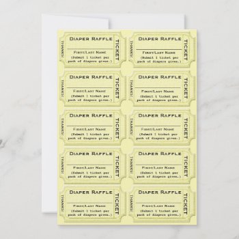 Diaper Raffle Tickets Baby Shower by GlitterInvitations at Zazzle