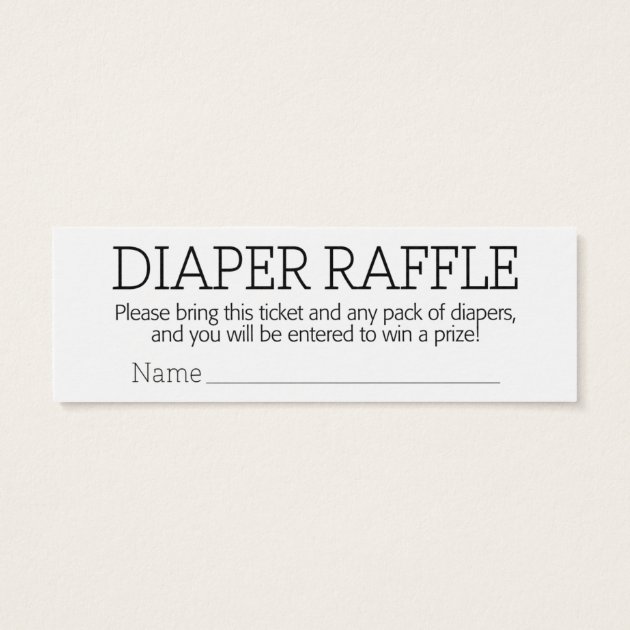 Diaper Raffle Tickets - Baby Shower Game Pink Girl