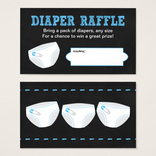 Diaper Raffle Tickets / Chalkboard Boy Baby Shower