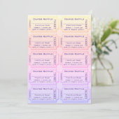 Diaper Raffle Tickets Cute Rainbow Baby Shower Invitation (Standing Front)