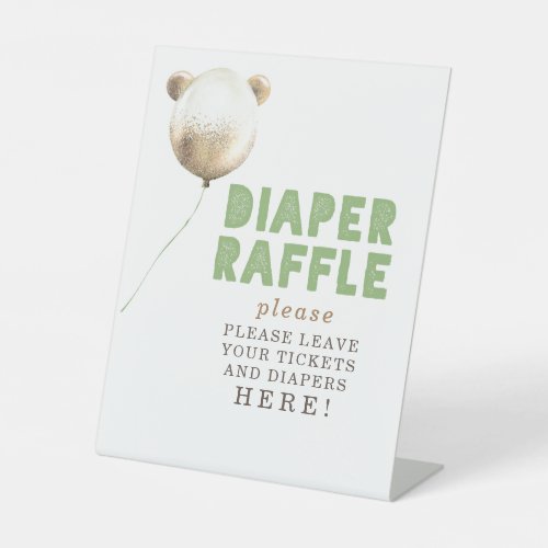 Diaper Raffle Tickets Here _ Baby Shower Pedestal Sign