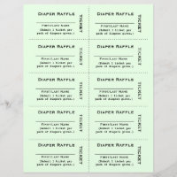 Diaper Raffle Tickets  Simple