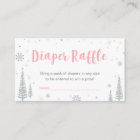Diaper Raffle Tickets | Winter Baby Shower, Pink