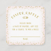 Diaper Raffle Twinkle Little Star Baby Shower Pink Enclosure Card (Back)