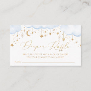 Diaper Raffle Twinkle Star Baby Shower Blue Enclosure Card
