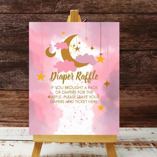 Diaper Raffle Twinkle Twinkle Little Star Pink Poster