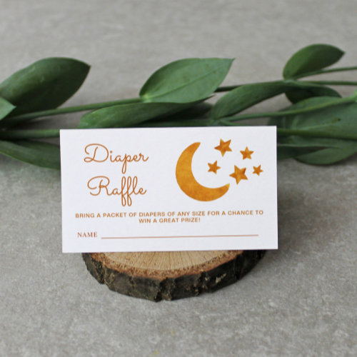 Diaper Raffle Watercolor Moon & Stars Baby Shower