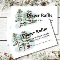 Diaper Raffle Winter Baby Shower Game Enclosure Card