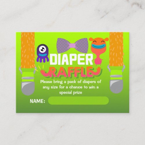 DIAPER RAFLE CARD Theyve Created a Monster