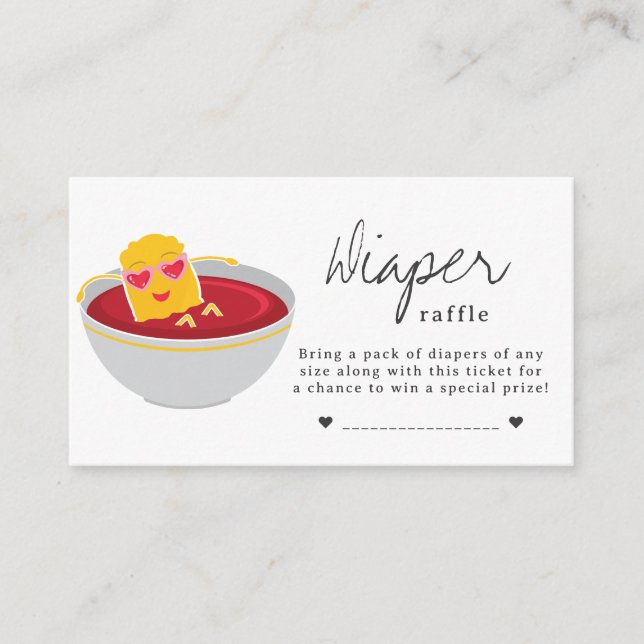 Diaper Ruffle Cute Little Nugget Girl Baby Shower Enclosure Card (Front)