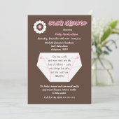 Diaper Second Baby Girl Shower Invitation (Standing Front)