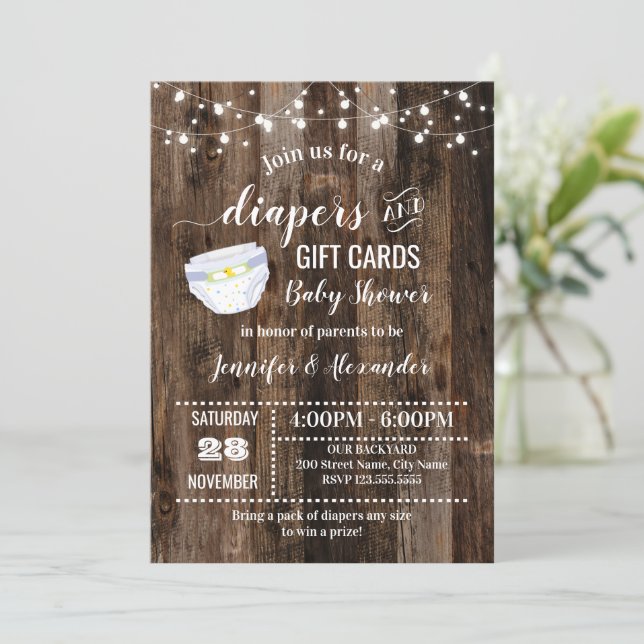 Invitation Card Diaper Party Invitations Sayings Baby Boy Baby