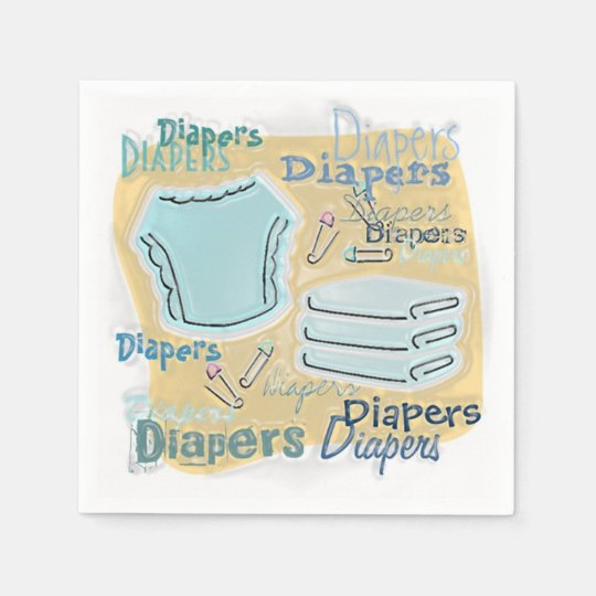 Diapers Baby Shower Napkins Zazzle