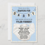 Diapers For Daddy Baby Shower Invitation at Zazzle