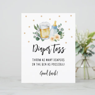 Diapers Toss Game Baby Is Brewing Greenery