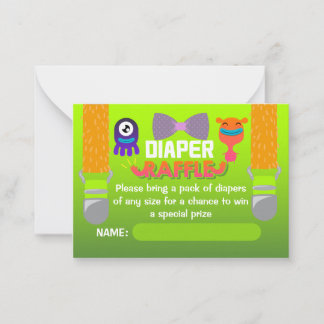 DIAPPER RAFFLE - They've Created a Monster Note Card