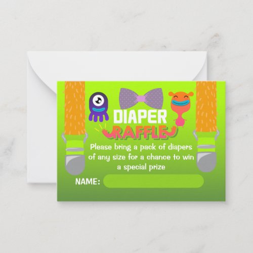 DIAPPER RAFFLE _ Theyve Created a Monster Note Card