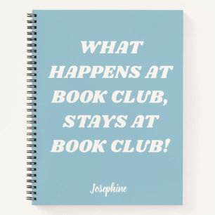 Diario azul personalizado de la cita del club de l