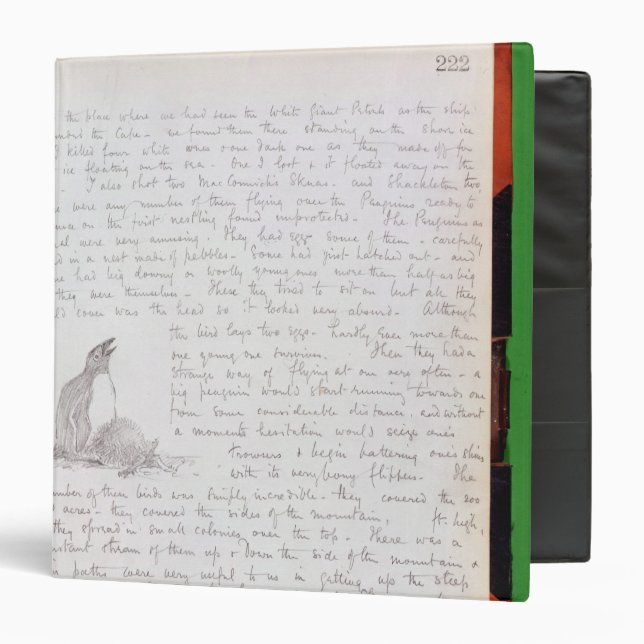 Diary Entry for 9th January, 1902 3 Ring Binder (Front/Inside)