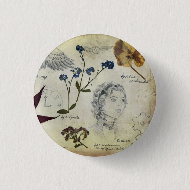 Diary of a Botanist Pinback Button (Front)