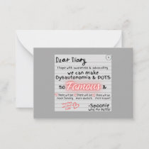 Diary of a Spoonie Note Card