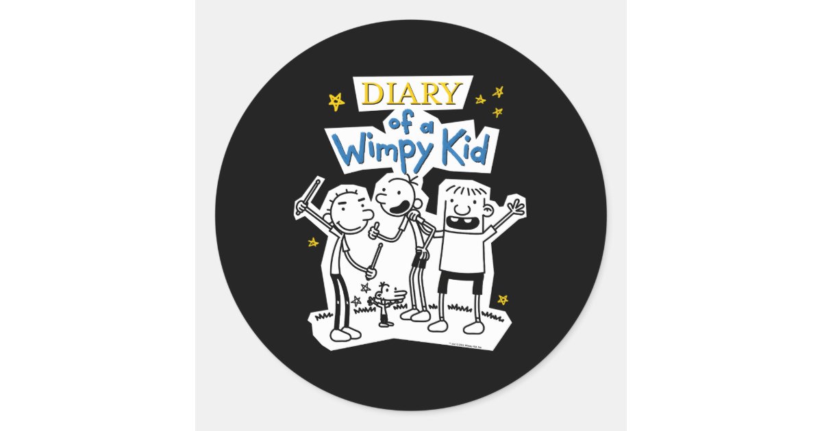 Wimpy Sticker Diary Of A Wimpy Wimpy Classic Round Sticker | Zazzle