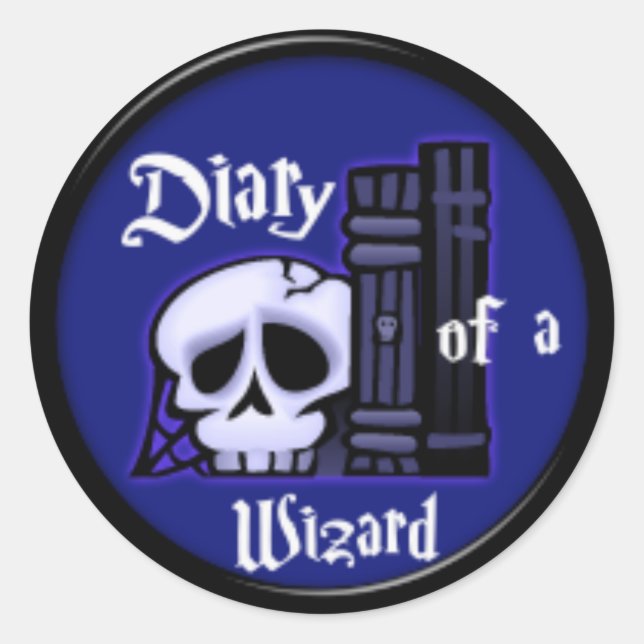 Diary of a Wizard - Logo - Sticker (Front)