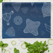 Diatoms - microscopic sea life towel (Folded)