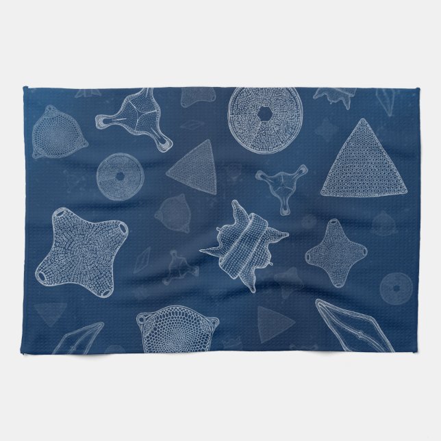 Diatoms - microscopic sea life towel (Horizontal)