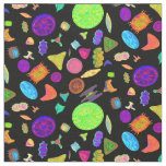 Diatoms Psychedelic Fabric