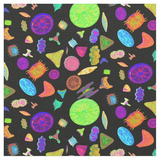 Diatoms Psychedelic Fabric