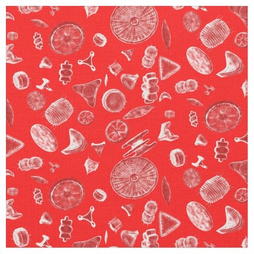 Diatoms Red Fabric