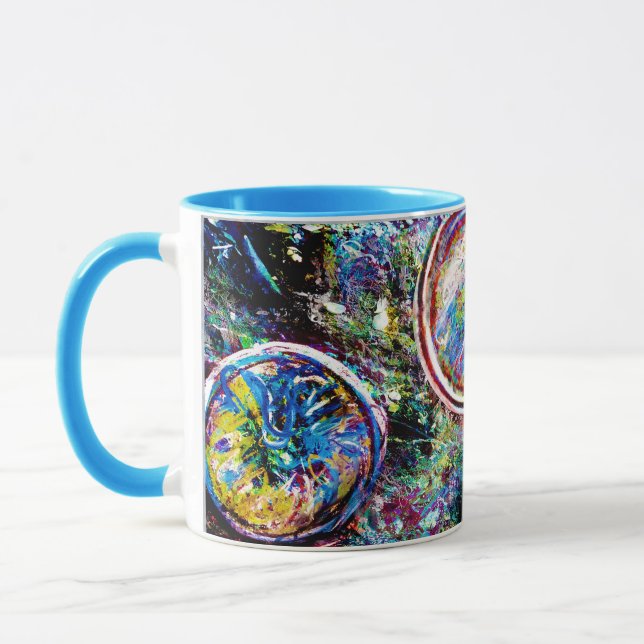 Diatoms with Seaweed Mug (Left)