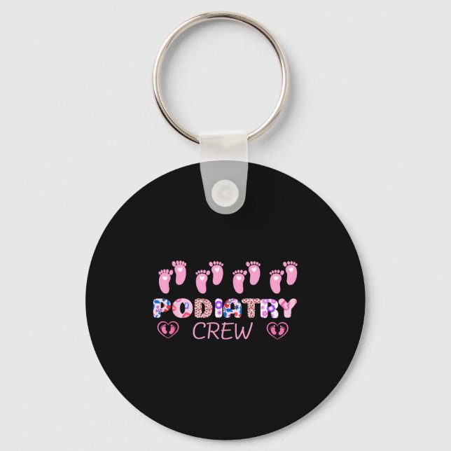 Diatry Crew Footprint Leopard Diatrist Valentine's Keychain (Front)