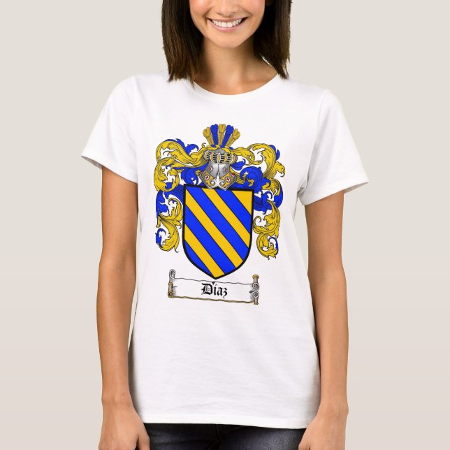 DIAZ FAMILY CREST -  DIAZ COAT OF ARMS T-Shirt (Front)