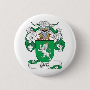 Diaz Family Crest Pinback Button
