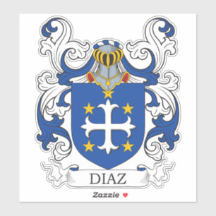 Diaz Family Crest Sticker
