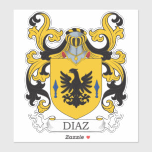 Diaz Family Crest Sticker