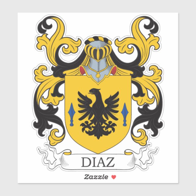 Diaz Family Crest Sticker (Sheet)
