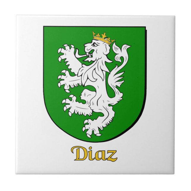 Diaz Family Shield Ceramic Tile (Front)
