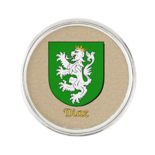 Diaz Historical Shield Lapel Pin