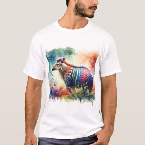 Dibatag in Vivid Hues AREF579 _ Watercolor T_Shirt