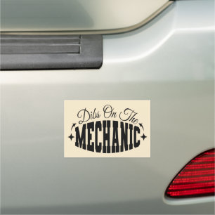 Dibs On The Mechanic Funny Mechanic's Wife Sarcasm Car Magnet