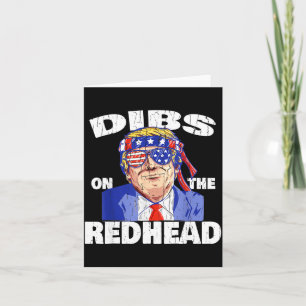 Dibs On The Redhead Shirt Funny St Patricks Day Pr Card