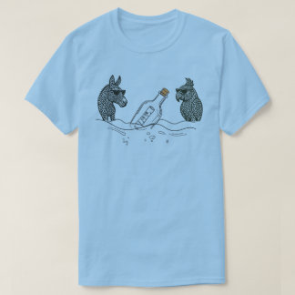 Dibs & Parrot with a spirits bottle T-Shirt